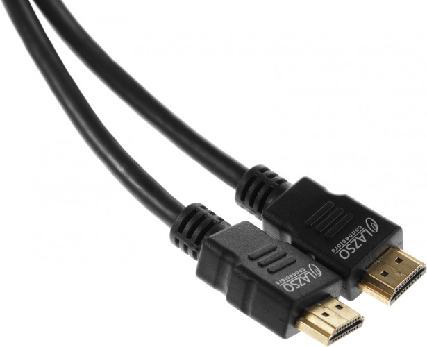 Кабель аудио-видео Lazco WH-111 HDMI (m)/HDMI (m) 0.5м. позолоч.конт. черный (10847)