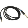 Кабель Vention аудио Jack 6,5 mm M/ 3,5 M - 1,5м Кабель Vention jack 6.5 mm(m)/mini jack 3.5 mm(m) - 1.5 м (BABBG)