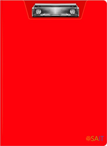 Папка клип-борд Бюрократ -PD602RED A4 пластик 1.2мм красный с крышкой