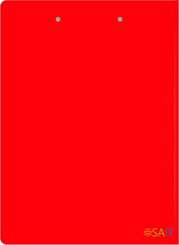 Папка клип-борд Бюрократ -PD602RED A4 пластик 1.2мм красный с крышкой