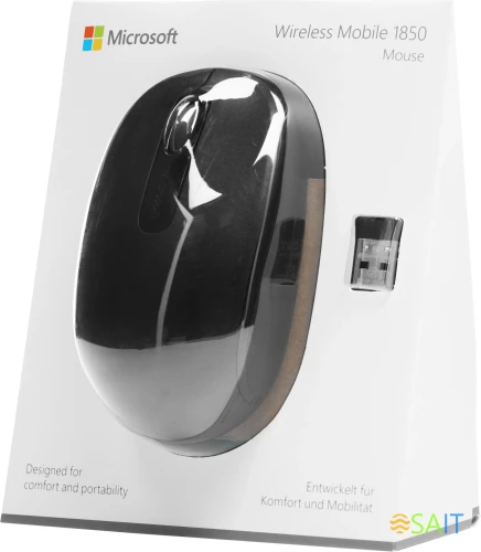 Мышь Microsoft Mobile Mouse 1850 черный оптическая 1000dpi беспров. USB для ноутбука 2but (U7Z-00003)