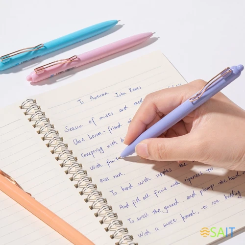 Ручка шариков. автоматическая Deli (EQ288-BL) ассорти d=0.7мм син. черн. кор.карт. игловидный пиш. наконечник