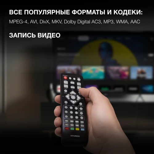 Ресивер DVB-T2 Hyundai H-DVB240 черный
