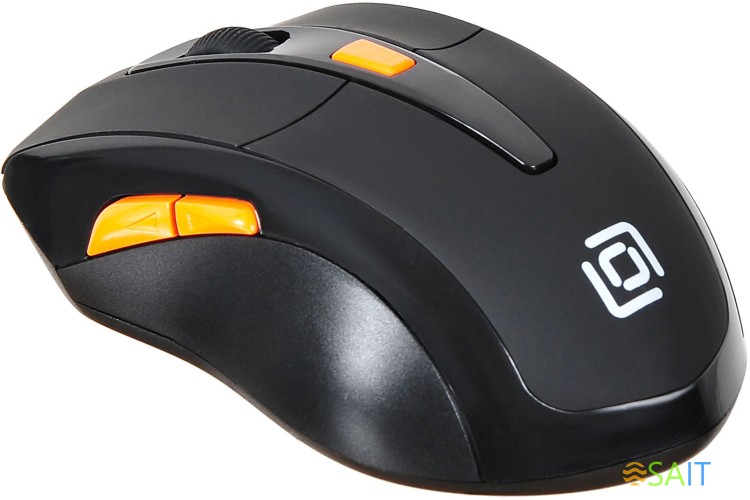 Мышь Оклик 585MW черный оптическая 1600dpi беспров. USB для ноутбука 6but (351687)