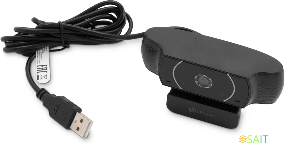 Камера Web Оклик OK-C016HD черный 1Mpix (1280x720) USB2.0 с микрофоном