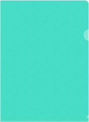 Папка-уголок Бюрократ Pastel -EPAST/GRN A4 пластик 0.18мм мятный