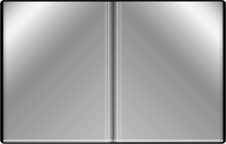 Папка с 30 прозр.вклад. Бюрократ -BPV30BLCK A4 пластик 0.65мм торц.карм с бум. встав черный