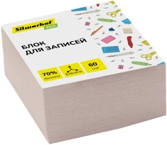Блок для записей бумажный Silwerhof Eco Эконом 80x80x40мм 60г/м2 70% белый