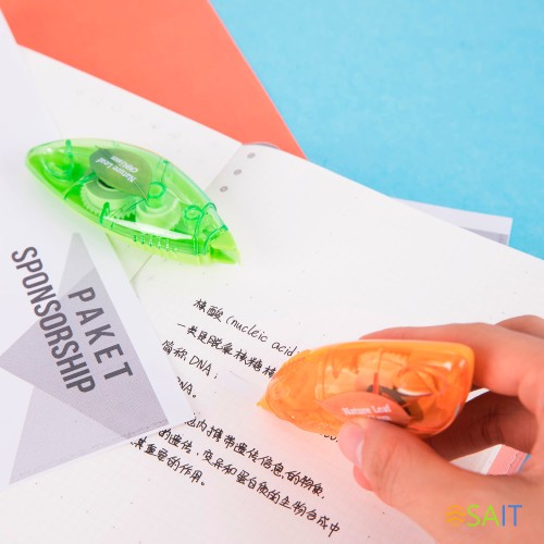 Лента коррект. Deli E8101 6мх5мм ассорти корпус белый блистер