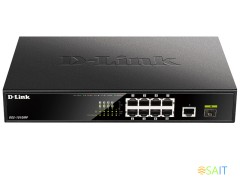 Коммутатор D-Link DGS-1010MP/A1A 9x1Гбит/с 1SFP 8PoE 125W неуправляемый