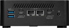 Неттоп MSI Cubi NUC 1M-043XRU Core 7 150U (1.8) 16Gb SSD512Gb Graphics CR noOS 2xGbitEth WiFi BT 120W черный (9S6-B0B111-043)
