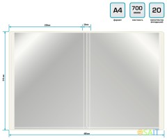 Папка с 20 прозр.вклад. Бюрократ Double Neon DNE07V20LETT A4 пластик 0.7мм салатовый