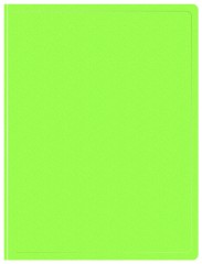 Папка с 20 прозр.вклад. Бюрократ Double Neon DNE07V20LETT A4 пластик 0.7мм салатовый