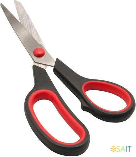 Ножницы Buro Ergo универсальные 210мм ручки с резиновой вставкой асим.