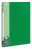 Папка с 40 прозр.вклад. Бюрократ -BPV40GRN A4 пластик 0.65мм торц.карм с бум. встав зеленый