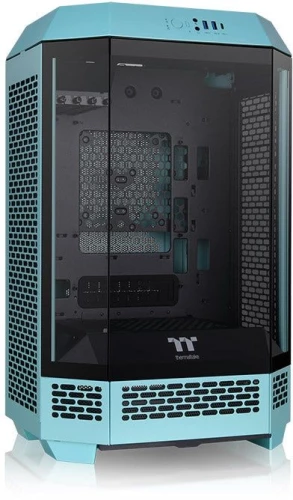 Корпус Thermaltake The Tower 300 Turquoise голубой без БП mATX 8x120mm 6x140mm 2xUSB3.0 audio bott PSU