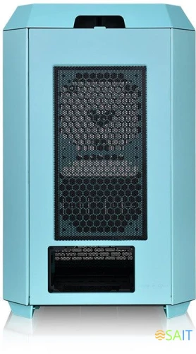 Корпус Thermaltake The Tower 300 Turquoise голубой без БП mATX 8x120mm 6x140mm 2xUSB3.0 audio bott PSU