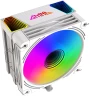 Устройство охлаждения(кулер) GMNG GG-CPC220-ARGB2 ARGB 120x120x25mm Soc-AM5/AM4/1151/1200/2066/1700 белый 4-pin 14-26dB Al+Cu LCD 220W 550gr Ret (GG-CPC220-ARGB2-WH)