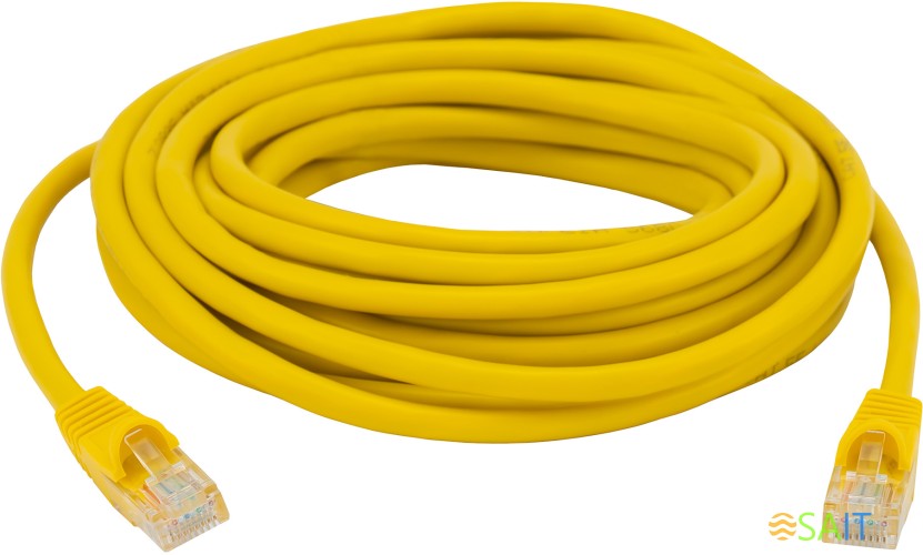 Патч-корд Buro UTP 4 пары cat.5E CCA molded 5м желтый RJ-45 (m)-RJ-45 (m)