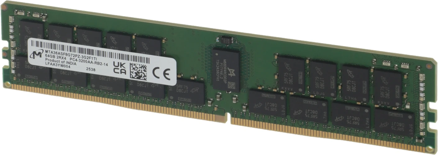 Память DDR4 Crucial MTA36ASF8G72PZ-3G2F1 64Gb RDIMM ECC Reg PC4-25600 CL22 3200MHz