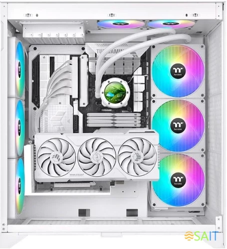 Система водяного охлаждения Thermaltake TH420 V2 Ultra EX Snow ARGB Soc-AM5/AM4/1200/1700/1851 белый 4-pin 30.7dB Al+Cu LCD Ret (CL-W428-PL14SW-A)