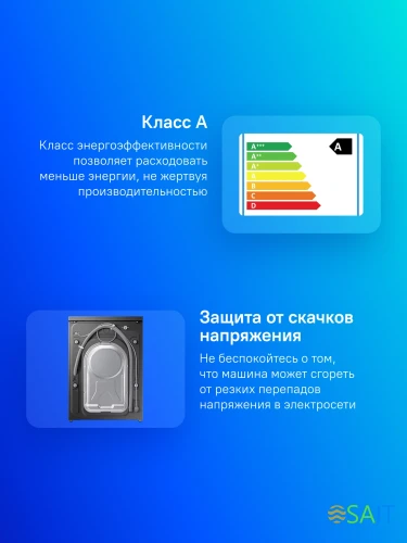 Стиральная машина Samsung WW70AG6S23ANLP класс: A загр.фронтальная макс.:7кг серый инвертор