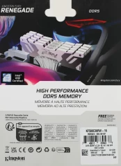 Память DDR5 16GB 8000MHz Kingston KF580C38RW-16 Fury Renegade RTL Gaming PC5-57600 CL38 DIMM 288-pin 1.45В single rank с радиатором Ret