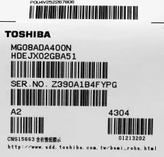 Жесткий диск Toshiba SATA-III 4Tb MG08ADA400N Enterprise Capacity 512N (7200rpm) 256Mb 3.5"