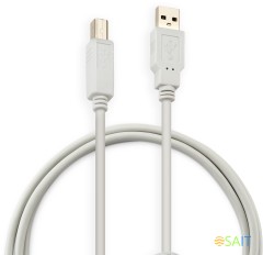 Кабель Buro USB A(m) USB B(m) 1.8м (USB2.0-AM/BM-1.8M-MG) феррит.кольца серый