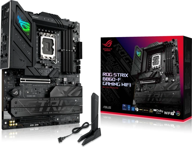 Материнская плата Asus ROG STRIX B860-F GAMING WIFI Soc-1851 Intel B860 4xDDR5 ATX AC`97 8ch(7.1) 2.5Gg RAID+HDMI