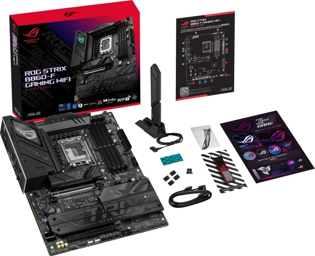 Материнская плата Asus ROG STRIX B860-F GAMING WIFI Soc-1851 Intel B860 4xDDR5 ATX AC`97 8ch(7.1) 2.5Gg RAID+HDMI