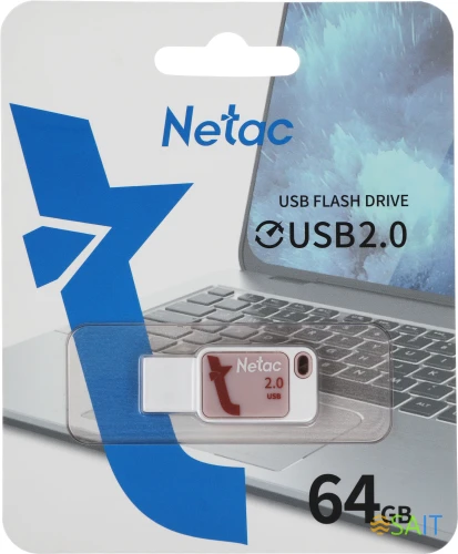 Флеш Диск Netac 64Gb UA31 NT03UA31N-064G-20PK USB2.0 розовый
