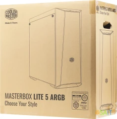 Корпус Cooler Master MasterBox Lite 5 ARGB, W/O controller черный без БП ATX 3x120mm 2x140mm 2xUSB3.0 audio bott PSU