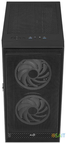 Корпус Aerocool Graphite-G-BK-v2 черный без БП ATX 6x120mm 1x140mm 2xUSB3.0 audio bott PSU