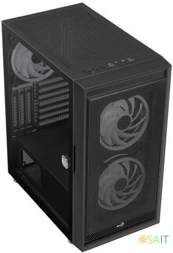 Корпус Aerocool Graphite-G-BK-v2 черный без БП ATX 6x120mm 1x140mm 2xUSB3.0 audio bott PSU