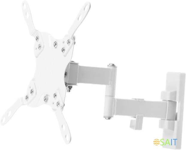 Кронштейн для телевизора Ultramounts UM866W белый 13"-42" макс.20кг настенный поворот и наклон