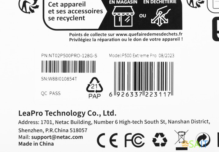 Флеш карта microSDXC 128GB Netac NT02P500PRO-128G-S P500 Extreme Pro A1 w/o adapter
