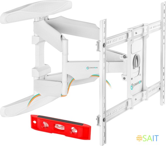 Кронштейн для телевизора Onkron M6L белый 40"-75" макс.45кг настенный поворот и наклон