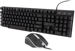 Клавиатура + мышь Оклик 400GMK клав:черный мышь:черный USB LED (1546779)