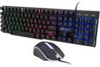 Клавиатура + мышь Оклик 400GMK клав:черный мышь:черный USB LED (1546779)