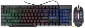 Клавиатура + мышь Оклик 400GMK клав:черный мышь:черный USB LED (1546779)