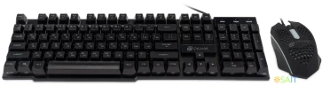 Клавиатура + мышь Оклик 400GMK клав:черный мышь:черный USB LED (1546779)