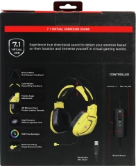 Наушники с микрофоном A4Tech Bloody G575 Punk желтый/черный 2м мониторные USB оголовье (G575 PUNK)