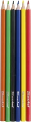 Карандаши цв. Silwerhof Eco 2.6мм шестигран. пластик ассорти 6цв. коробка/европод.