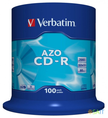 Диск CD-R Verbatim 700Mb 52x Cake Box (100шт) (43430)