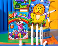 Набор маркеров для скетчинга Deli 70816-36 скошенный пиш. наконечник 36цв. пластиковая коробка