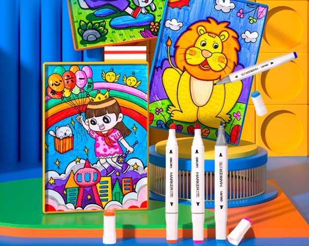 Набор маркеров для скетчинга Deli 70816-36 скошенный пиш. наконечник 36цв. пластиковая коробка