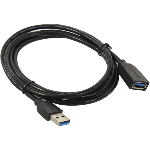 Кабель-удлинитель Vention USB 3.0 AM/AF - 1.5м Black Edition Кабель-удлинитель Vention USB 3.0 AM/AF - 1.5 м (VAS-A45-B150)