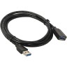 Кабель-удлинитель Vention USB 3.0 AM/AF - 1.5м Black Edition Кабель-удлинитель Vention USB 3.0 AM/AF - 1.5 м (VAS-A45-B150)