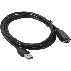 Кабель-удлинитель Vention USB 3.0 AM/AF - 1.5м Black Edition Кабель-удлинитель Vention USB 3.0 AM/AF - 1.5 м (VAS-A45-B150)